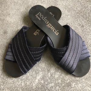 Pedro Garcia satin crisscross sandals